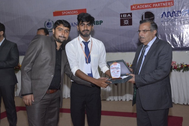 Receiving the Best Student Paper award at ICBEM 2018, Sukkur IBA